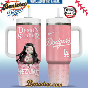 All Team MLB Los Angeles Dodgers x Demon slayer Stanley Tumbler 40oz v6