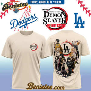 All Team MLB Los Angeles Dodgers x Demon slayer Tshirt v3