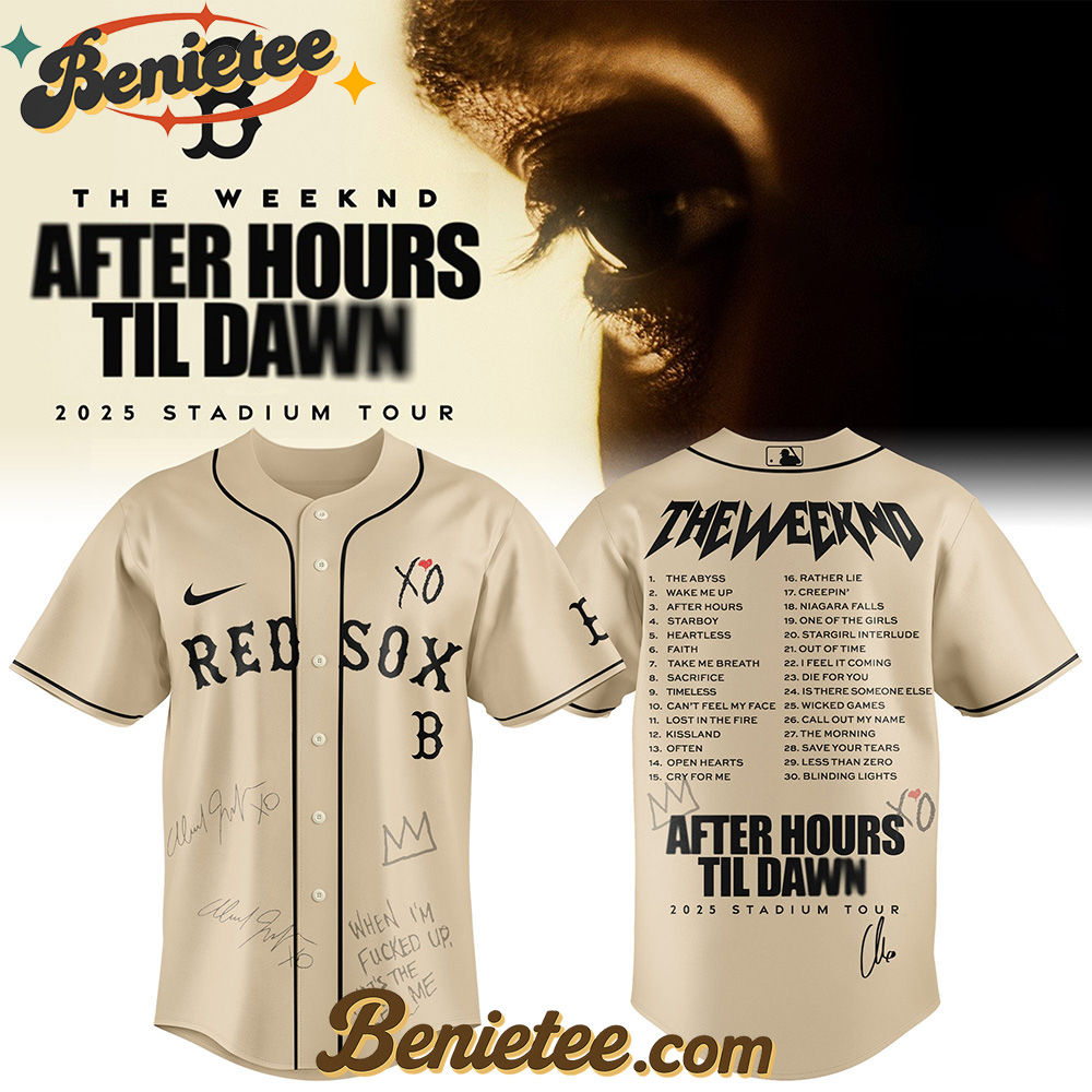 Boston Red Sox x The Weeknd After Hours Til Dawn Baseball Jersey Limited Edition Boston Red Sox x The Weeknd After Hours Til Dawn Baseball Jersey Limited Edition