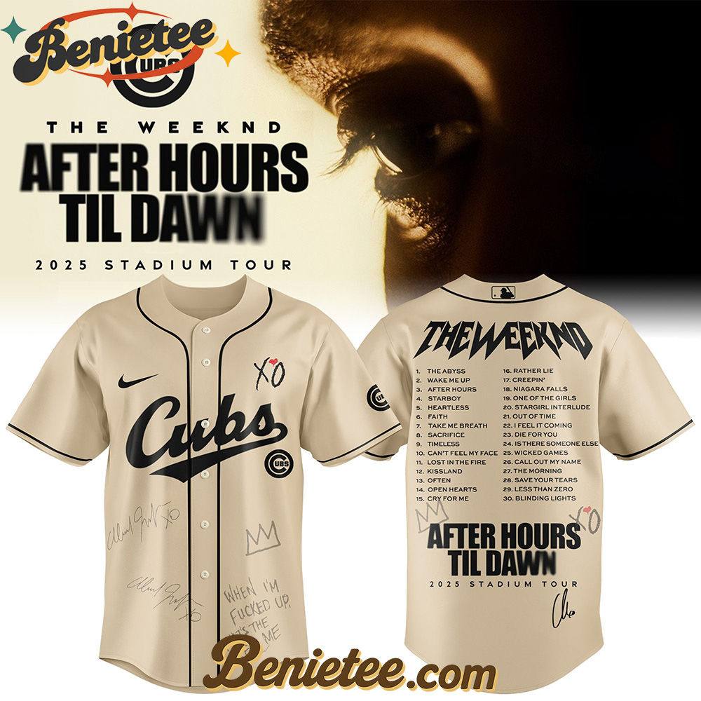 Chicago Cubs x The Weeknd After Hours Til Dawn Baseball Jersey Limited Edition Chicago Cubs x The Weeknd After Hours Til Dawn Baseball Jersey Limited Edition