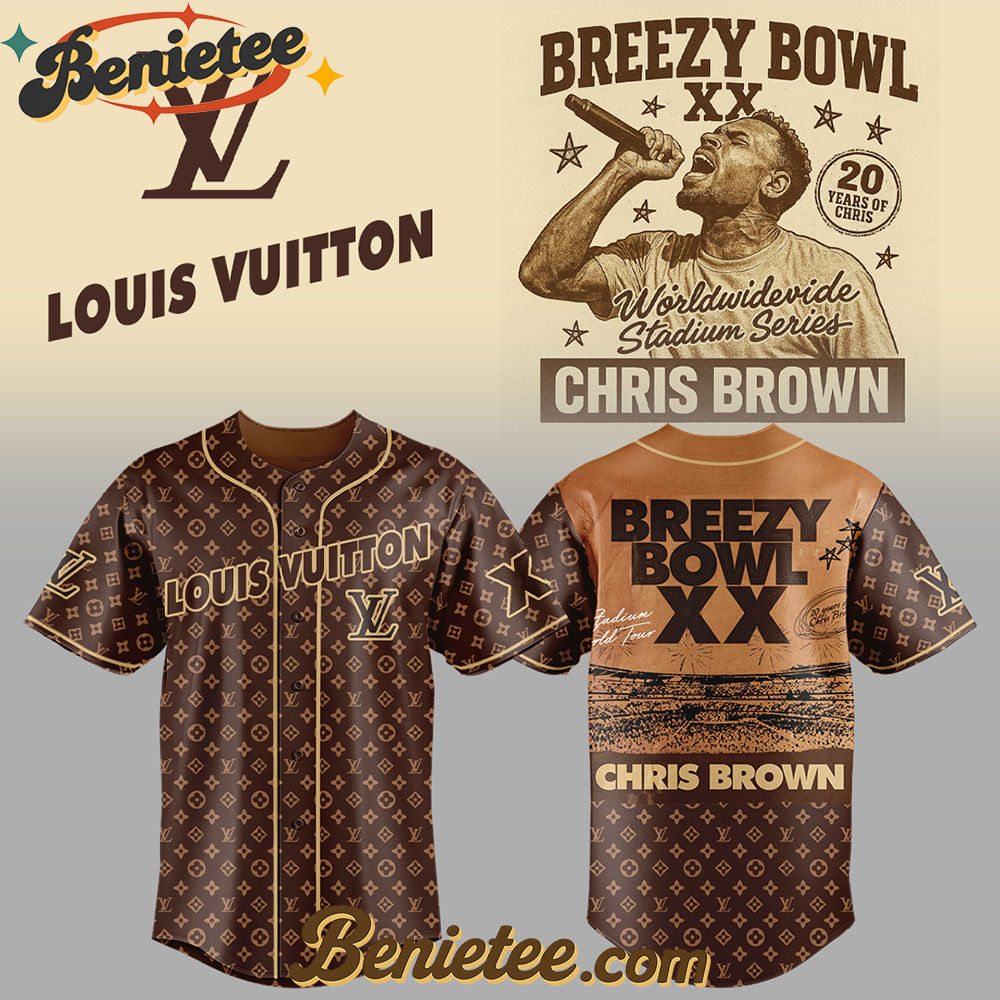 Chris Brown 2025 Tour Luxury Brand Baseball Jersey Chris Brown 2025 Tour Luxury Brand Baseball Jersey