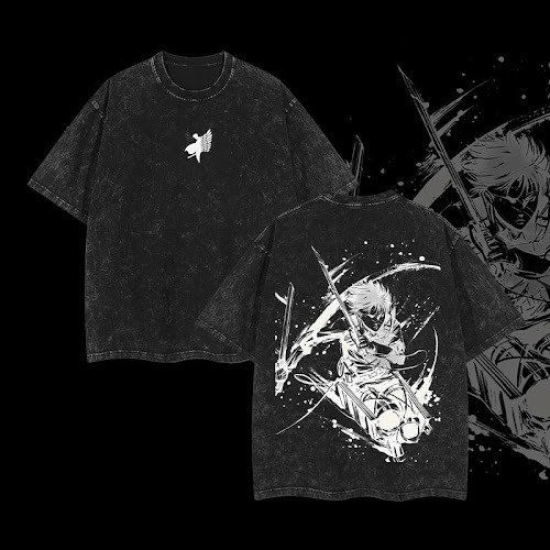 Levi Ackerman x Attack On Titan Tshirt, Anime Double Printed Vintage Oversized Washed Tee, Oversize Anime Manga, Gift For Anime Fan, Anime Lover, Anime Merch v1 Levi Ackerman x Attack On Titan Tshirt, Anime Double Printed Vintage Oversized Washed Tee, Oversize Anime Manga, Gift For Anime Fan, Anime Lover, Anime Merch v1