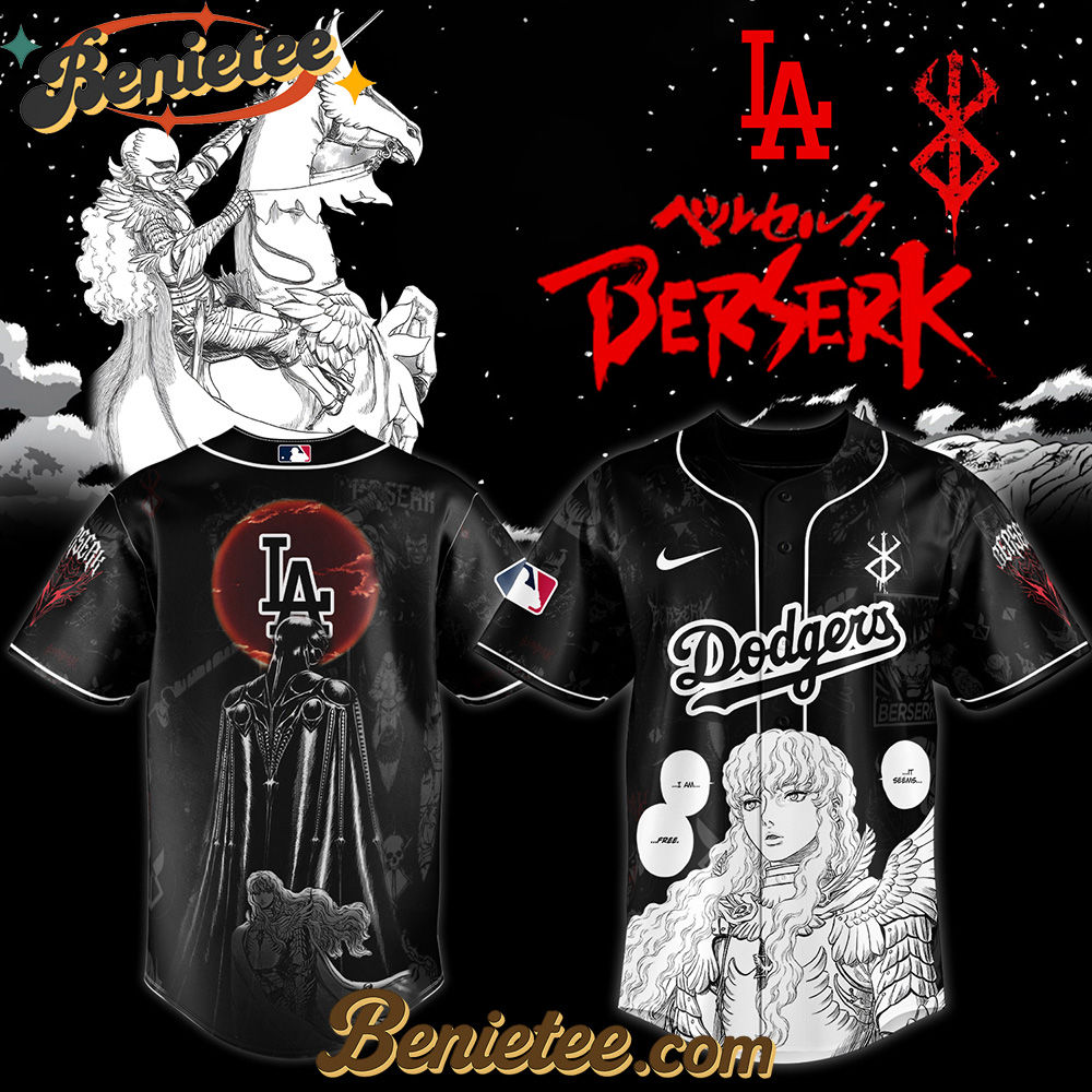 Los Angeles Dodgers x Berserk Limited Edition Griffith Baseball Jersey 2025 Los Angeles Dodgers x Berserk Limited Edition Griffith Baseball Jersey 2025