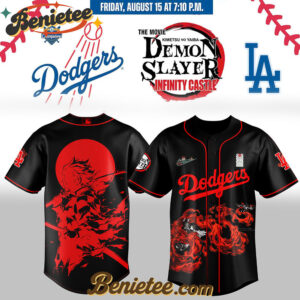 LA Dodgers x Demon Slayer Tanjiro Baseball Jersey 2025