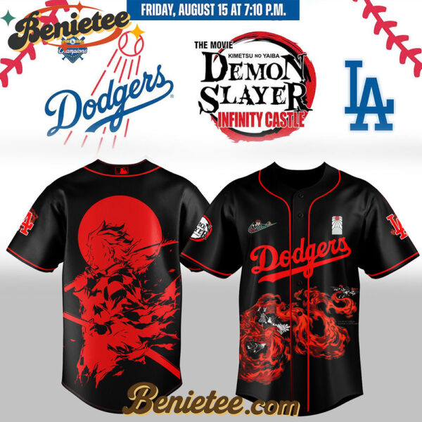 LA Dodgers x Demon Slayer Tanjiro Baseball Jersey 2025