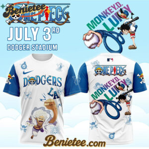 Los Angeles Dodgers x ONE PIECE Night Limited 2025 Tshirt