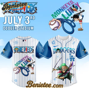 Los Angeles Dodgers x ONE PIECE Night Limited Zoro Baseball Jersey 2025
