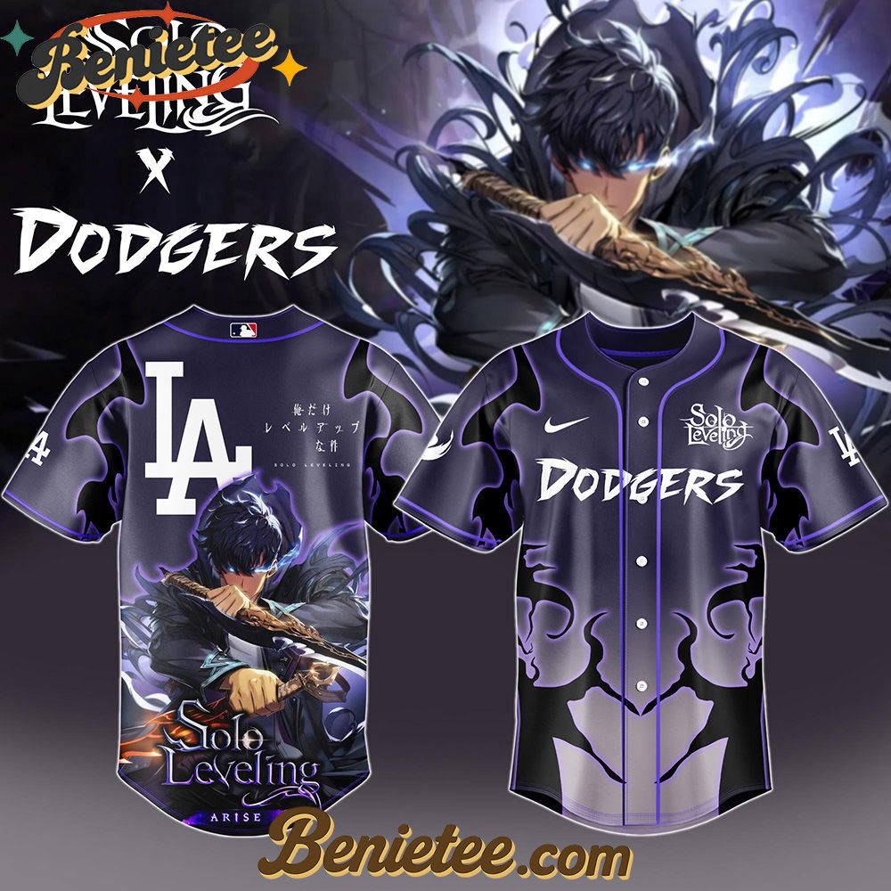 Los Angeles Dodgers x Solo Leveling Exclusive Baseball Jersey Los Angeles Dodgers x Solo Leveling Exclusive Baseball Jersey