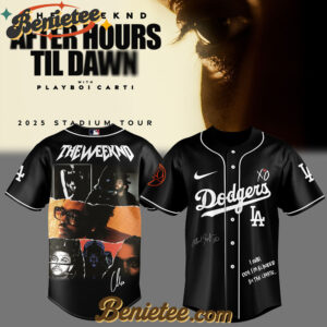 Los Angeles Dodgers x The Weeknd After Hours Till Dawn Tour Baseball Jersey 2025 v1