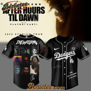 Los Angeles Dodgers x The Weeknd After Hours Till Dawn Tour Baseball Jersey 2025 v2