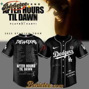 Los Angeles Dodgers x The Weeknd After Hours Till Dawn Tour Baseball Jersey 2025 v3