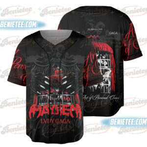 Mayhem Tour Baseball Jersey, Lady gaga Shirt, Pop Music Lover Jersey, Gift for Little Monster