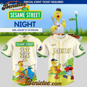 New York Mets x Sesame Street Night Baseball Jersey 2025