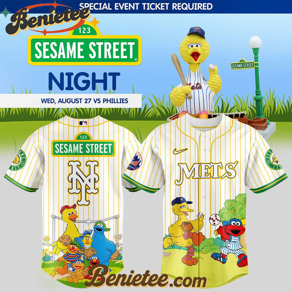 New York Mets x Sesame Street Night Baseball Jersey 2025 New York Mets x Sesame Street Night Baseball Jersey 2025