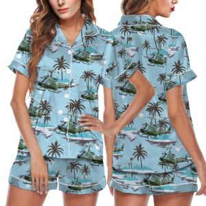 U.S Army Bell UH-1 Iroquois Short Pajamas Set,  Military helicopter Bell UH-1 Iroquois Pajamas
