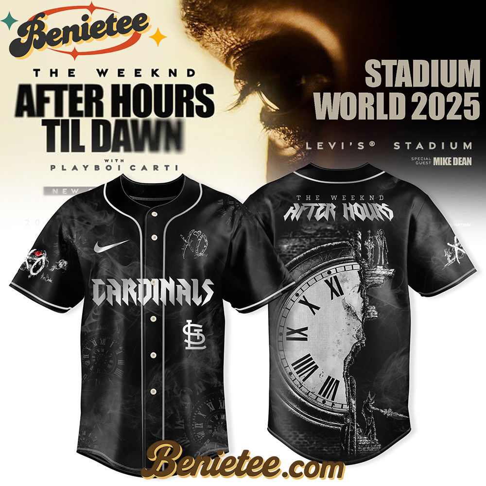 St. Louis Cardinals x After Hours Til Dawn 2025 - The Weeknd Baseball Jersey St. Louis Cardinals x After Hours Til Dawn 2025 - The Weeknd Baseball Jersey