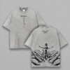 The Key to Freedom - Attack on Titan Vintage Washed Oversize Anime Tee Anime Double Printed Lightweight Acid Washed Tee shirts men Menswear Top