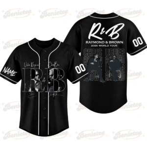 Men's Team Breezy Chris Brown Concert Baseball Jersey Personalized Name Number Black S-5XL