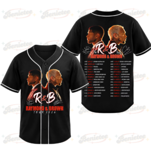 Men's R&B Tour 2026 Baseball Jersey Personalized Black S-5XL