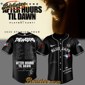Toronto Blue Jays x The Weeknd After Hours Till Dawn Tour Baseball Jersey 2025 v1