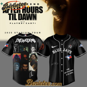 Toronto Blue Jays x The Weeknd After Hours Till Dawn Tour Baseball Jersey 2025 v2