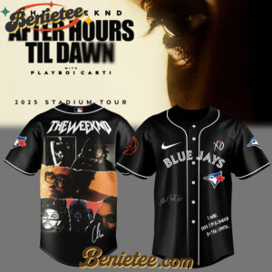 Toronto Blue Jays x The Weeknd After Hours Till Dawn Tour Baseball Jersey 2025 v3