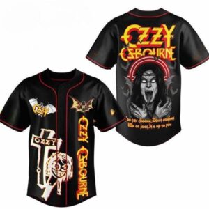 Ozzy Osbourne Baseball Jersey – Gothic Bat Design Rock Shirt
