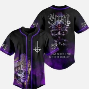 Ghost Band Tour 2025 Baseball Jersey Skeletour Tour Rock Band Shirt US1353