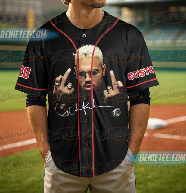 chris brown baseball jersey