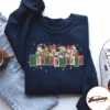 Embroidered Mickey & friends Disney World Christmas sweatshirt Tshirt, Mickey Christmas embroidery shirt