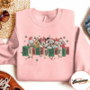 Embroidered Mickey & friends Disney World Christmas sweatshirt Tshirt, Mickey Christmas embroidery shirt