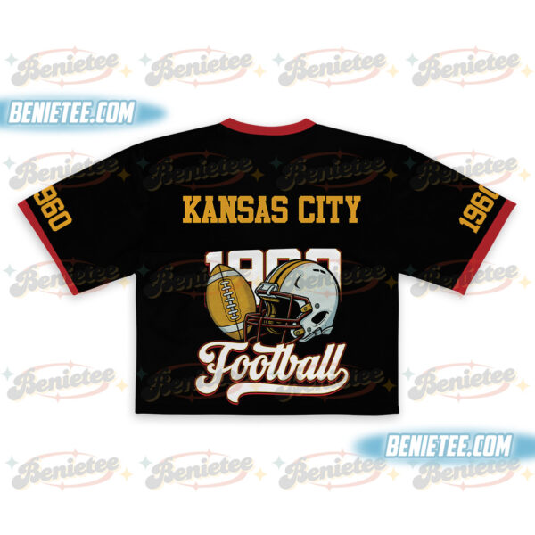 90s Style Kansas City Croptop Mesh Football, Kansas City Game Day Croptop Mesh Football (1)