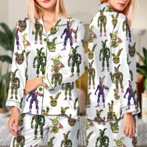Limited Five Nights At Freddy's Vintage Pajamas Set Long