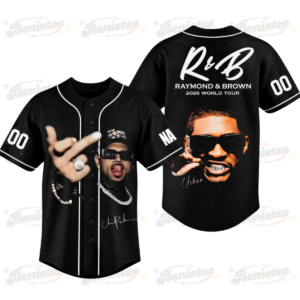 Men's Team Breezy Chris Brown Concert Baseball Jersey Personalized Name Number Black S-5XL