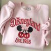 Disneyland Est 1955 Coquette Mickey & Minnie Cherry Embroidered Sweatshirt
