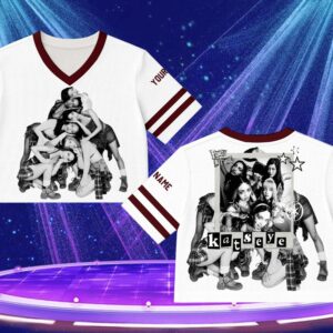 Custom KATSEYE Crop Jersey Mesh, Pretty N Punk Personalized Name Number Shirt, Kpop Concert
