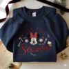 Embroidered Minnie Christmas Sweatshirt, Disney Tis the Season Sweater, Holiday Minnie Crewneck
