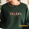 Embroidered Mickey & Friends Christmas Sweatshirt, Disneyland Disneyworld Christmas Embroidery Sweatshirt