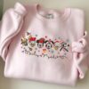 Embroidered Mickey & Friends Christmas Sweatshirt, Disneyland Disneyworld Christmas Embroidery Sweatshirt