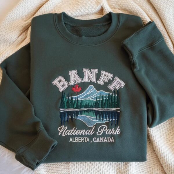 Embroidered Banff Canada Sweatshirt, Lake Louise Sweatshirt, Banff Shirt
