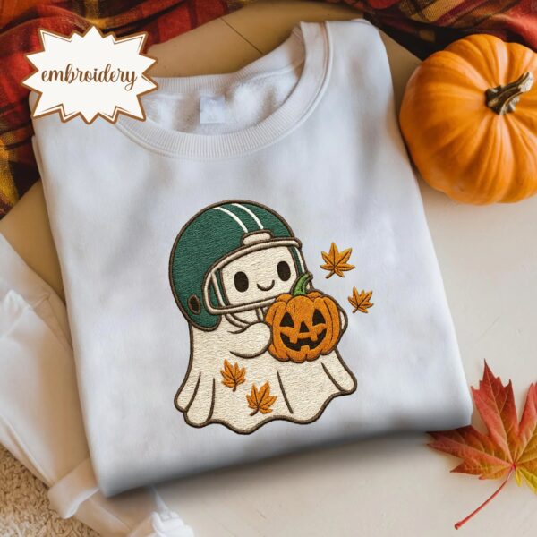 Embroidered Eagles Ghost Sweatshirt, Game Day Sweatshirt, Embroidered Game Day Sweatshirt