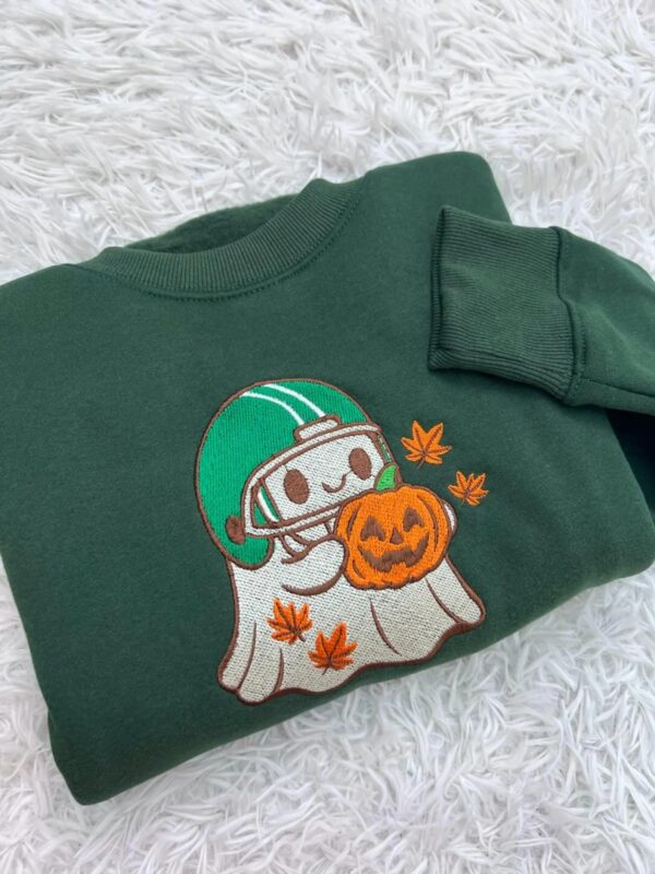 Embroidered Eagles Ghost Sweatshirt, Game Day Sweatshirt, Embroidered Game Day Sweatshirt