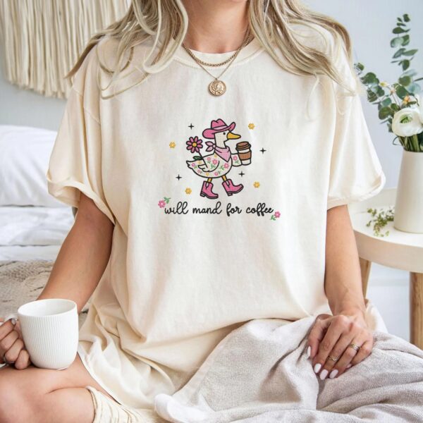 Embroidered Silly Goose RBT Sweatshirt, Floral Will Mand for Coffee for ABA Therapy