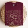 Embroidered Football Game day Shirt, Tis The Season Shirt, Embroidered Fall Shirt