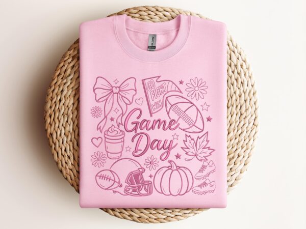 Embroidered Football Game day Shirt, Tis The Season Shirt, Embroidered Fall Shirt