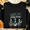Game Day Silly Goose Embroidered Sweatshirt, Football Goose Shirt, Bird Gang Embroidered Shirt,