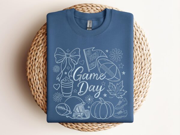 Embroidered Football Game day Shirt, Tis The Season Shirt, Embroidered Fall Shirt