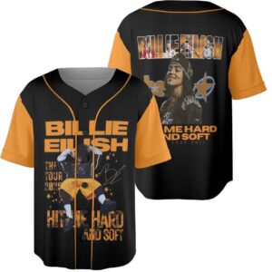 Billie Eilish Hit Me Hard And Soft Tour Baseball Jersey