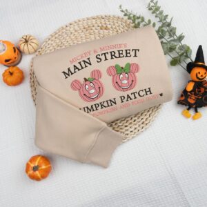 Halloween Pumpkin Patch Embroidered Sweater, Magical Land Embroidered Sweatshirt