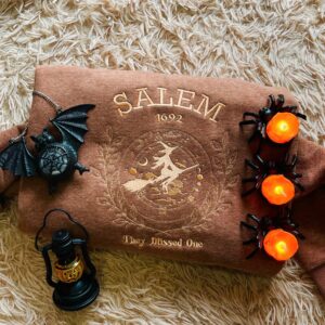 Salem They Missed One Embroidered Sweatshirt, Salem Witch Crewneck, Halloween Outfit Apparel